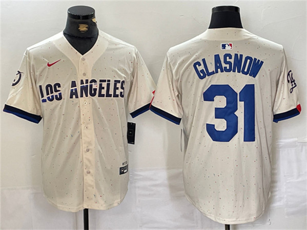 Brooklyn Dodgers #31 Tyler Glasnow Cream Stitched Jersey